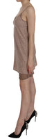 Abito a trapezio in cotone beige con spalline sottili-IT46/XL