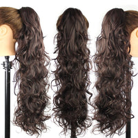 Synthetic Claw Clip Ponytail Luxury for Braiding 75cm 30" High Temperature Fiber Hairpieces Long Curly Hair Extensions for Women