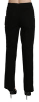 Pantalone Abito Nero Vita Alta Dritto-IT44/L