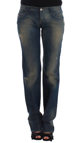 Jeans blu a gamba dritta-W28