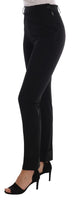 Pantaloni leggings elasticizzati neri-IT38/XS