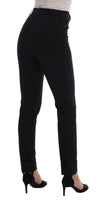 Pantaloni leggings elasticizzati neri-IT38/XS