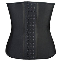 NINGMI Rubber Body Shaper for Women Sexy Shapewear Waist Trainer Cincher Latex Shaper Burning Slimming Waist Belt Corset Bustier