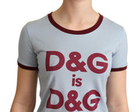 T-shirt D&G Top Girocollo Blu-IT36/XXS