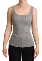 T-shirt Canotta Canotta in modal di cotone grigio-IT40/S