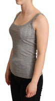 T-shirt Canotta Canotta in modal di cotone grigio-IT40/S