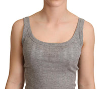 T-shirt Canotta Canotta in modal di cotone grigio-IT40/S