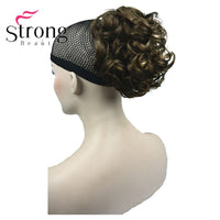 StrongBeauty Short Curly Clip in Claw Ponytail Hair Extension Synthetic Hairpiece 80g With a Jaw/Claw Clip