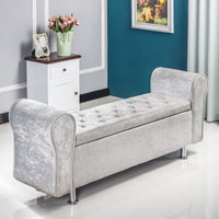 Multifunctional Storage Stool Chair Bedroom Bed End Stool Storage Bench Fabric Shoe Bench Household Sofa Bench Pouf Taburete