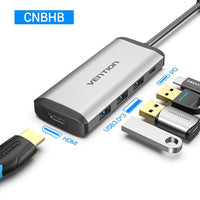 Vention USB Type C Converter Type C to HDMI VGA USB 3.0 PD Power 3.5mm Audio RJ45 Ethernet Adapter SD/TF Card Reader USB HUB NEW