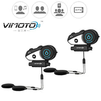 VIMOTO - Original English Version Vimoto V6 Motorcycle Helmet Headset Bluetooth-Compatible Stereo Headphone Multipoint Connection BT Interphone