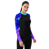 FIND YOUR COAST APPAREL - Original Women's Tropical Storm Sea Skinz Performance Rash Guard UPF 40+