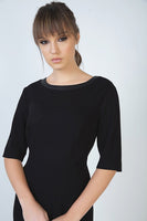 CONQUISTA FASHION - Original Elbow Sleeve Straight Fitted Dress