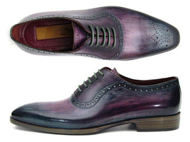 Paul Parkman Men's Purple & Navy Medallion Toe Oxfords (ID#PR88TT)