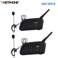 EJEAS - Original 2pcs Vnetphone V6C Professional Football Referees Intercom Full Duplex 1200M Headset Wireless BT Headphone Interphone