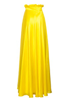 MENESTHO' - Original Silk Modal Yellow High Waist Long Skirt