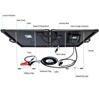 ACOPower Plk 120W Portable Solar Panel Kit, Lightweight Briefcase With 20A Charge Controller