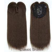 14inch Straight Synthetic Blonde Hair With Bangs for Women Clip-In One-Piece Hair Extension High Temperature Fiber