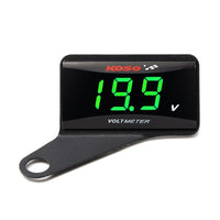 NORXI - Original Motorcycle KOSO Voltmeter Digital for NVX NMAX TMAX XMAX 300 LED Mini 6V 12V Electromobile Electricity Gauge Car Volt Meter