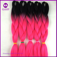 Desire for Hair 10packs Per Lot 24inch 100g Heat Resistant Synthetic Ombre Jumbo Braiding Box Hair Red Yellow Blue Green 4 Tone