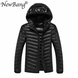 NewBang Brand 8XL 9XL 10XL 11XL Men Ultra Light Duck Down Jacket Lightweight Feather Hooded Coat Outwear Plus  Large Size