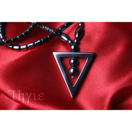 Thyie - Gea - Choker With Burnished Metal Pendant Triangle