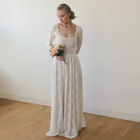 BLUSHFASHION - Original Bestseller Square Neckline Wedding Dress #1259