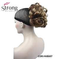 StrongBeauty Short Ponytail Hair Piece Extension Synthetic Hair Wavy Claw Clip in/on Hairpiece COLOUR CHOICES