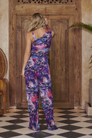 AKOSEE - Original Nymph Jumpsuit in Blue Foliage