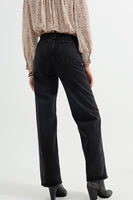 Q2 - Original Rise Straight Jeans in Washed Black