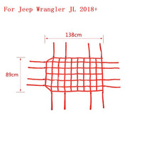 SHINEKA for Jeep Wrangler JK JL 2007-2020+ Car Trunk Roof Luggage Carrier Cargo Basket Trail Net for Wrangler JK JL Accesorries