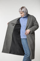 REVALU - Original Long Gray Coat / Spring - Autumn / Women's Coat / Collection 2018 by REVALU