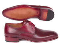 Paul Parkman Burgundy Hand Painted Derby Shoes (ID#633BRD72)