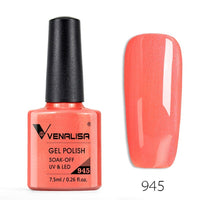 VENALISA - 10 Pcs Nail Gel Polish Full Coverage Beatuiful Color Glitter Color Matt Tempered Top Coat Soak Off Polish Gel Nail Manicure