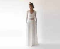 Original Long Sleeves Ivory Wedding Top