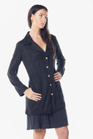 LE REUSSI - Original Women's Linen Long Jacket in Black