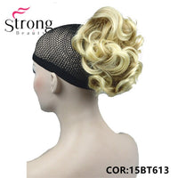 StrongBeauty Short Ponytail Hair Piece Extension Synthetic Hair Wavy Claw Clip in/on Hairpiece COLOUR CHOICES