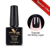 VENALISA - 10 Pcs Nail Gel Polish Full Coverage Beatuiful Color Glitter Color Matt Tempered Top Coat Soak Off Polish Gel Nail Manicure