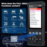 LAUNCH - Original CR619 OBD2 Automotive Scanner Engine ABS SRS ODB 2 Scan Tool Launch OBDII Code Reader Car Diagnostic Tools LAUNCH X431