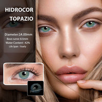 BIO-ESSENCE - Original 1Pair Yearly Multicolored Lenses for Eyes Blue Green Color Contact Lenses Gray Eye Contacts with Color Lens Color Eyes Natural