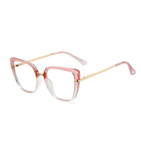 SHAUNA - Original Fashion Cat Eye Women Optical Eyeglasses Frame Retro Clear Anti-Blu-Ray Spring Hinge Glasses Frame Men Computer Glasses