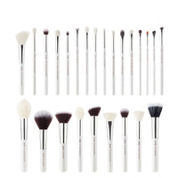 Jessup 25pcs Professional Makeup Brushes Set Natural-Synthetic Foundation Powder Eyeshadow Make up Brush Blushes Black T175