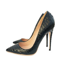 ROVICIYA - Original 12cm heel Stilettos Black Apricot Printed Toe Women Shoes High Heel 10cm 8cm Party Shoes for Women Pumps YG022 ROVICHA