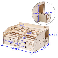 OPHIR Wood Acrylic Paints Rack with Mark Pen Storage Rack MG062