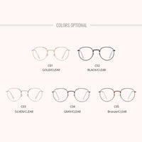RBROVO - Original 2021 Round Glasses Frame Women Vintage Glasses Women Clear Lens Eyeglasses Frames Women/Men Metal Lentes De Lectura Mujer