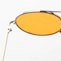 RBRARE - Original 2021 Metal Luxury Brand Sunglasses Women Vintage Luxury Brand Ocean Lens Eyeglasses Mirror Oculos De Sol Feminino Round