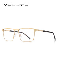 MERRY'S DESIGN - Original Men Titanium Alloy Glasses Frame Business Style Male Square Ultralight Eye Myopia Prescription Eyeglasses S2057