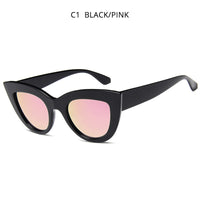 HOOBAN - Original Retro Cat Eye Women Sunglasses Classic Black Ladies Sun Glasses Vintage Driving Female Eyeglasses UV400 Oculos