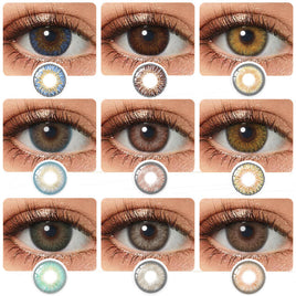 Original Contact Lenses HOT SALE Color Contact Lenses for Eyes 1 Pair Colored Lenses Beauty Pupils Lenses eye Yearly Use Brown Gray Lens