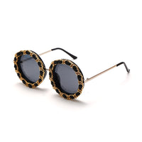 SEN MARIES - Original Vintage Round Sunglasses Women Girls Retro Steampunk Sunglasses Children Luxury Brand Designer Eyeglasses Family Eyewear UV400